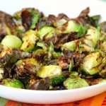 Honey and Balsamic Air Fryer Brussels Sprouts - Crispy and flavorful brussels spouts with notes of honey and balsamic. This is the only way I prepare brussels sprouts now!
