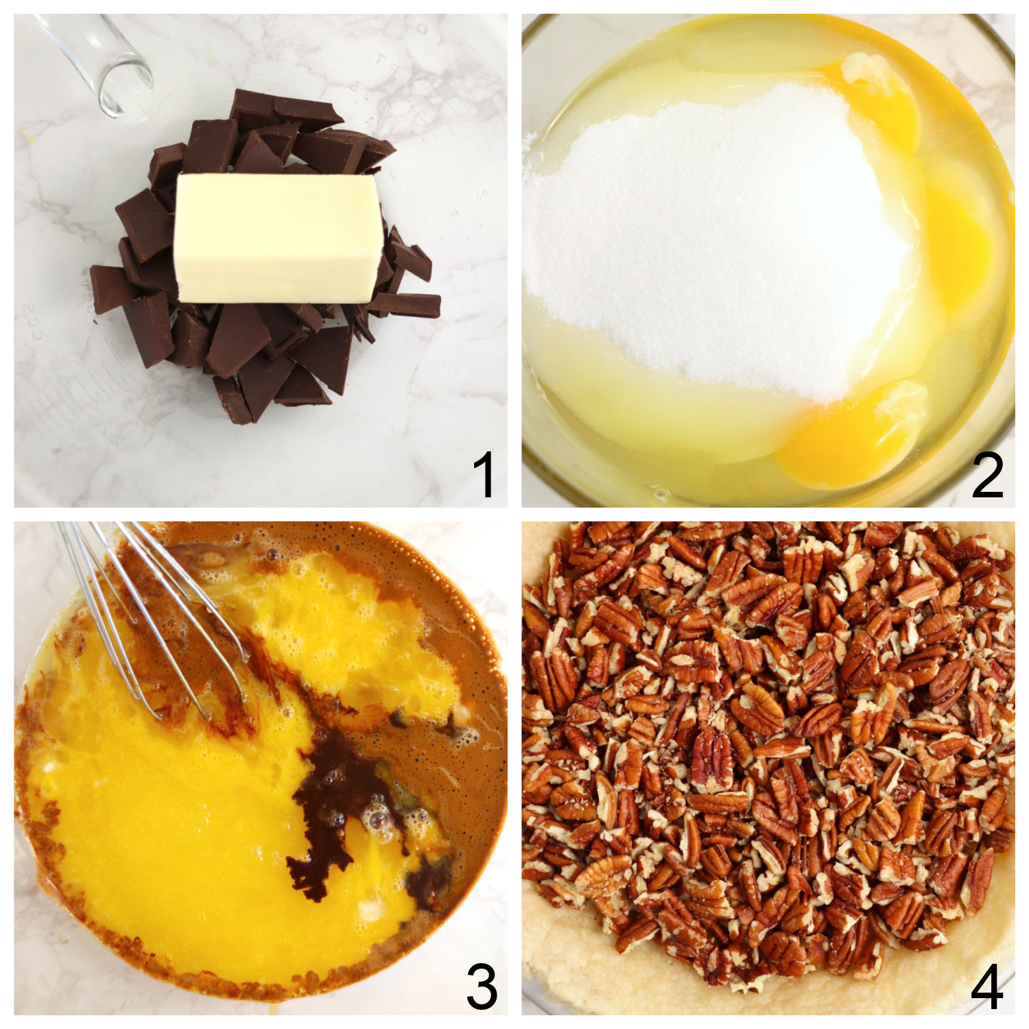 steps for making pecan pie filling