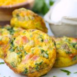 Egg cups made with ham and veggies