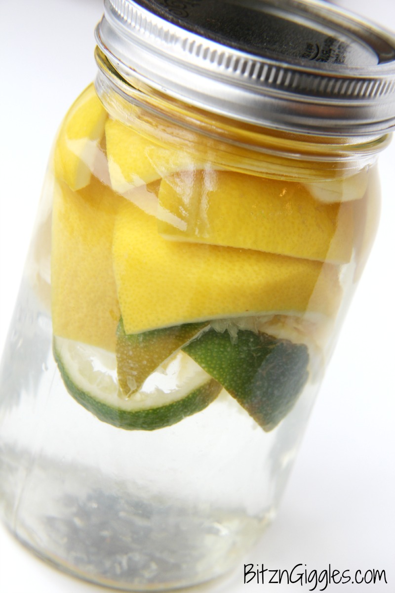 Lemon Lime Vinegar - Turn this vinegar into a natural kitchen cleaner or use it as an ingredient to your other natural cleaning solutions. It smells so much better than just vinegar alone!