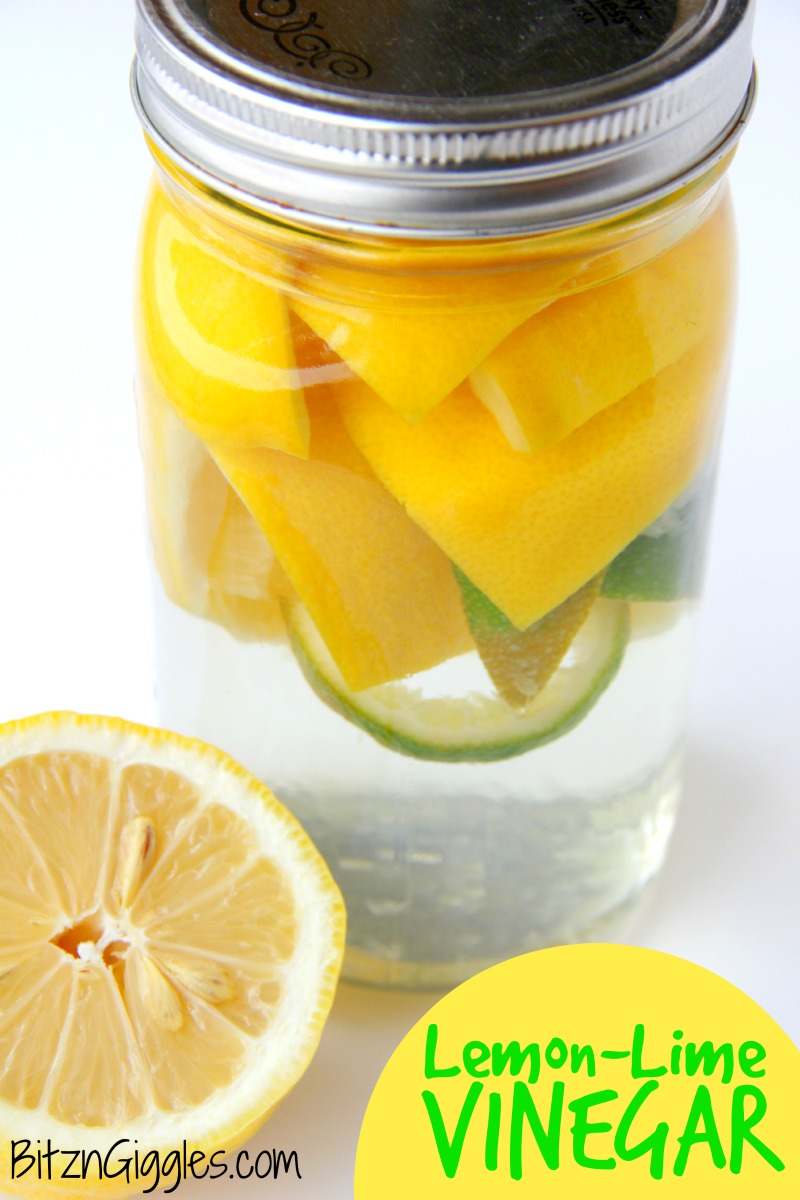 Lemon Lime Vinegar - Lemon Lime Vinegar - Turn this vinegar into a natural kitchen cleaner or use it as an ingredient to your other natural cleaning solutions. It smells so much better than just vinegar alone!