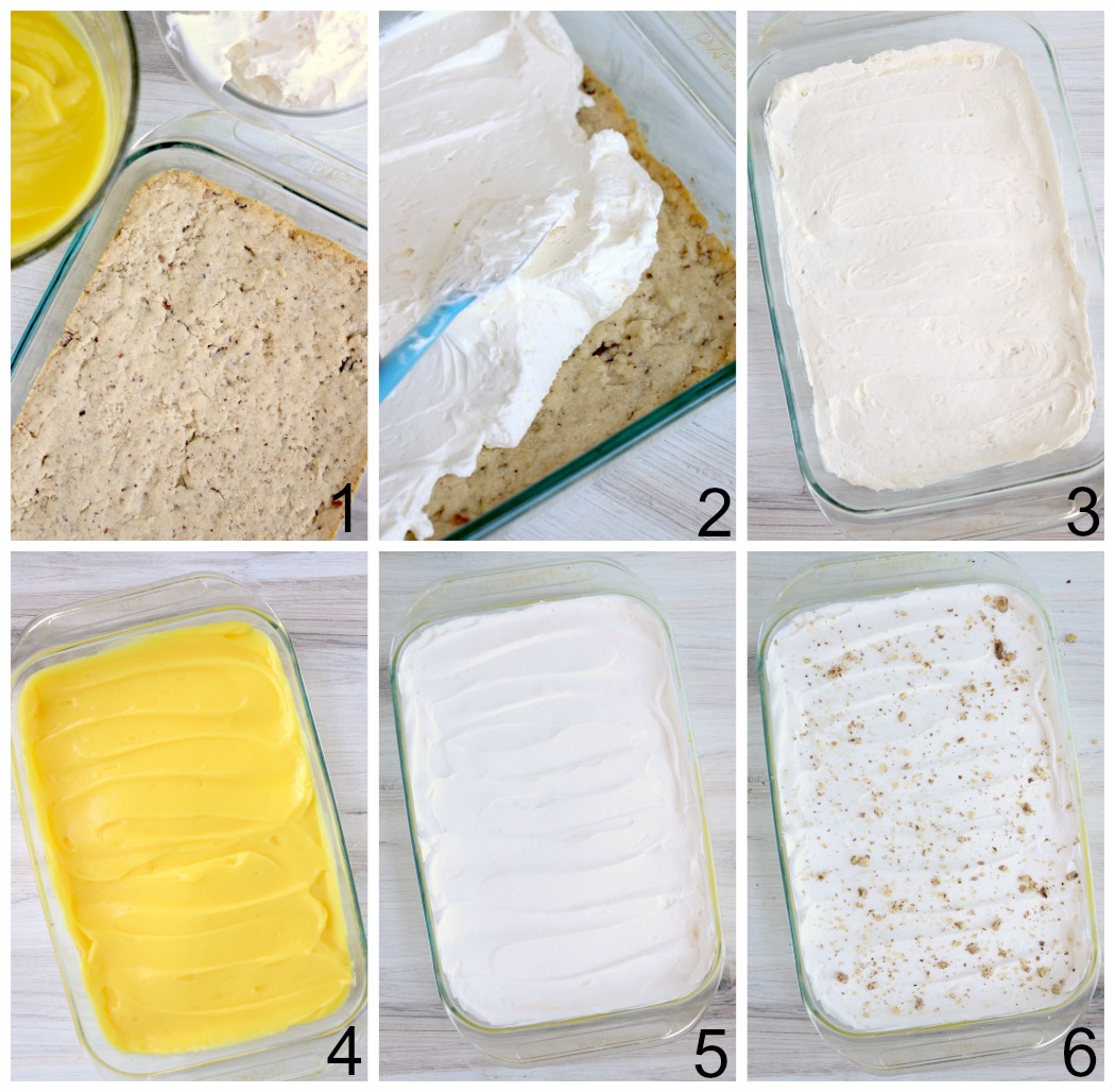 lemon lush dessert steps