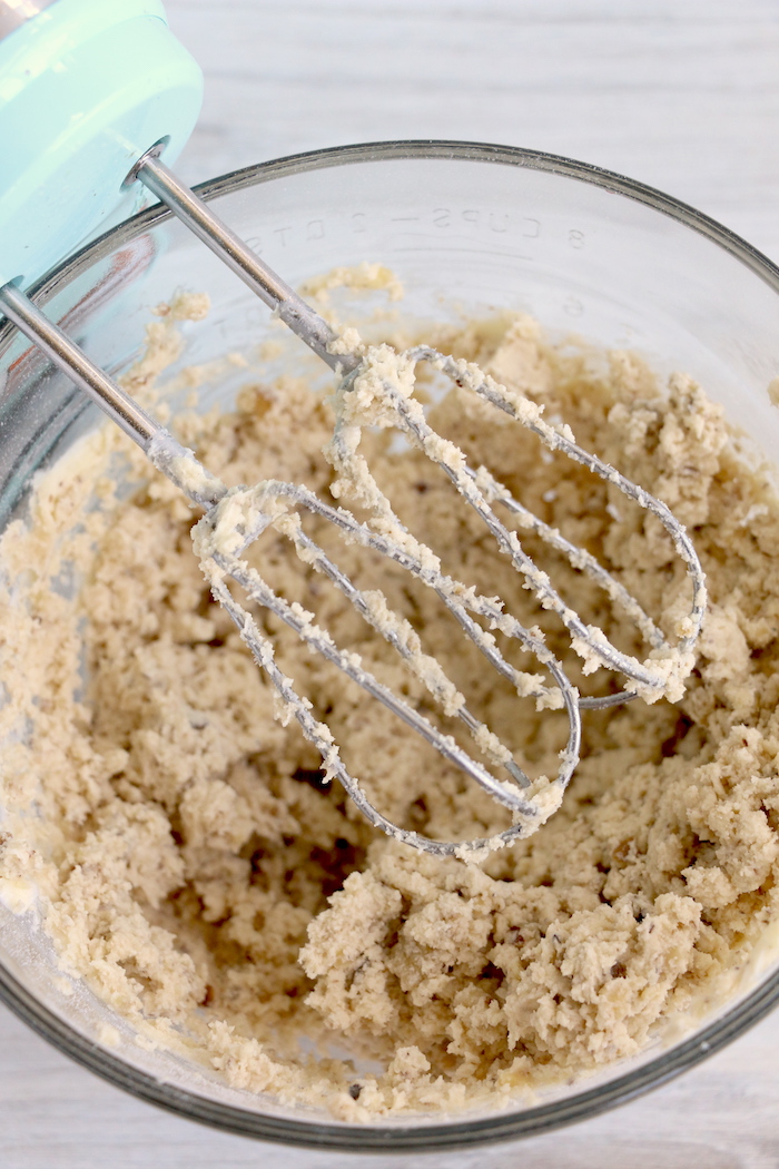 Mixing up a walnut crust