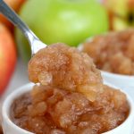 spoonful of homemade applesauce