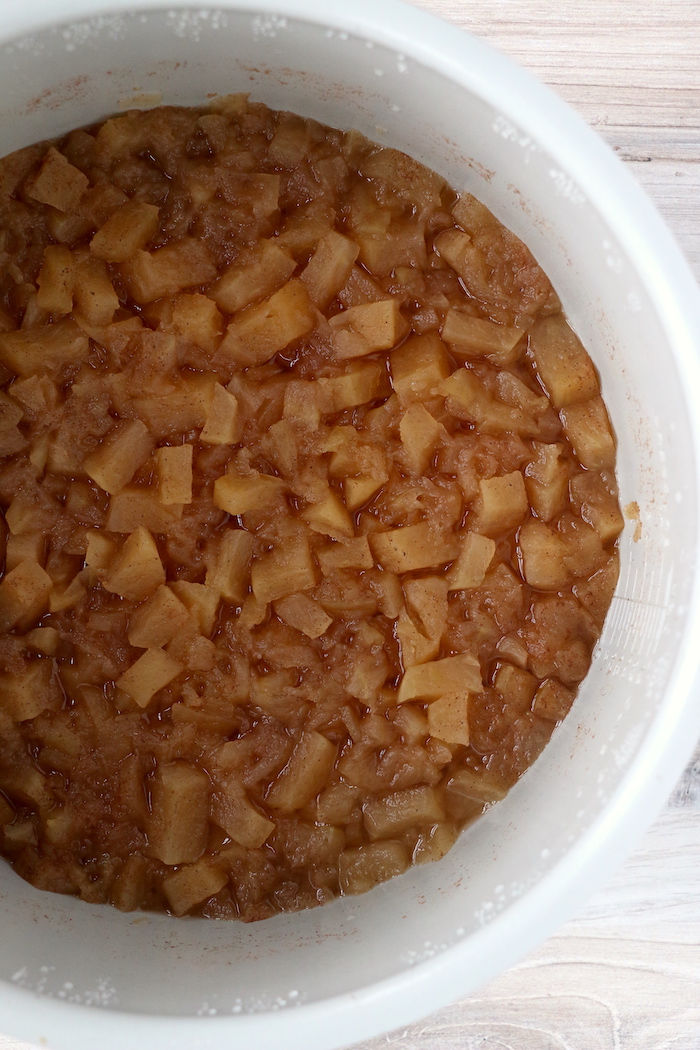 Cooked apples in Ninja Foodi cooking pot