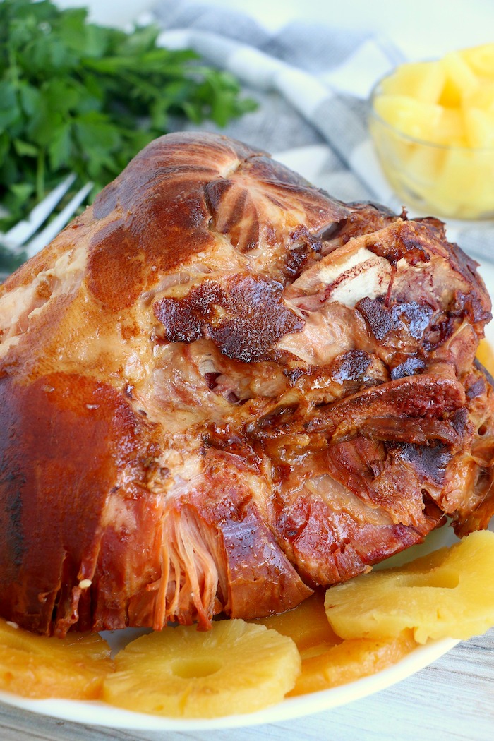 Whole ham made in the Ninja Foodi pressure cooker