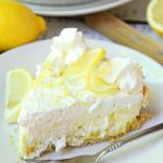 No Bake Lemon Pie - A fluffy and delicious 5-ingredient no-bake lemon pudding pie, perfect for celebrations and parties!