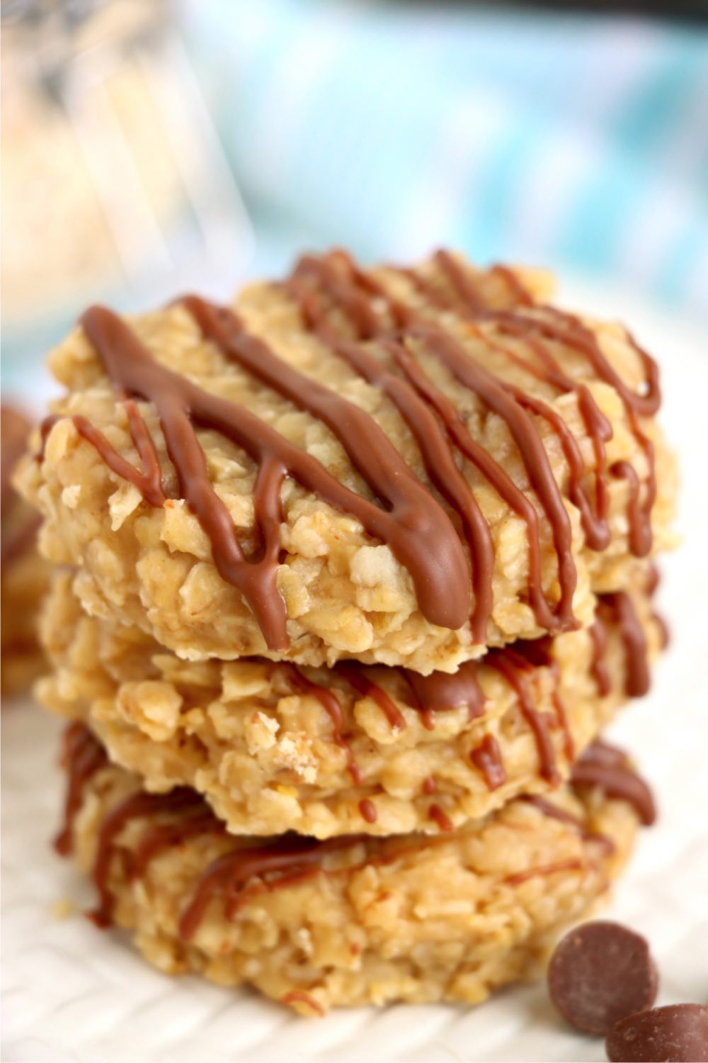stack of drizzled preacher cookies