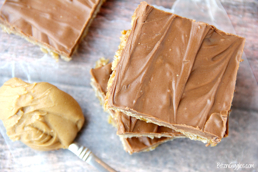 O'Henry Bars - Soft, chewy, decadent bars with an sweet oatmeal-based crust, smothered with a rich chocolate and peanut butter frosting!