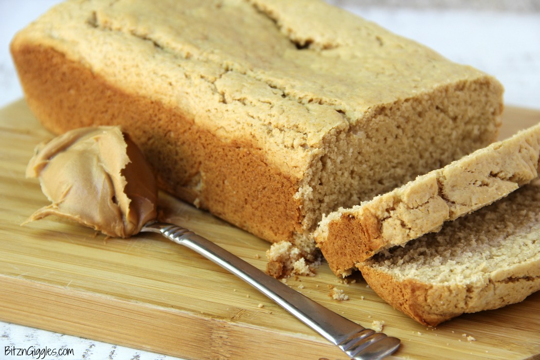 Peanut Butter Bread - Only 6 ingredients and so easy and quick to bake! Goes great with grape jelly, chocolate spread or just plain old peanut butter!