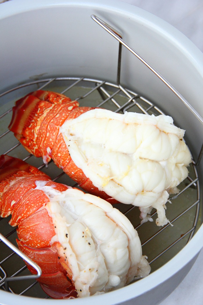pressure cooked lobster tails in Ninja Foodi