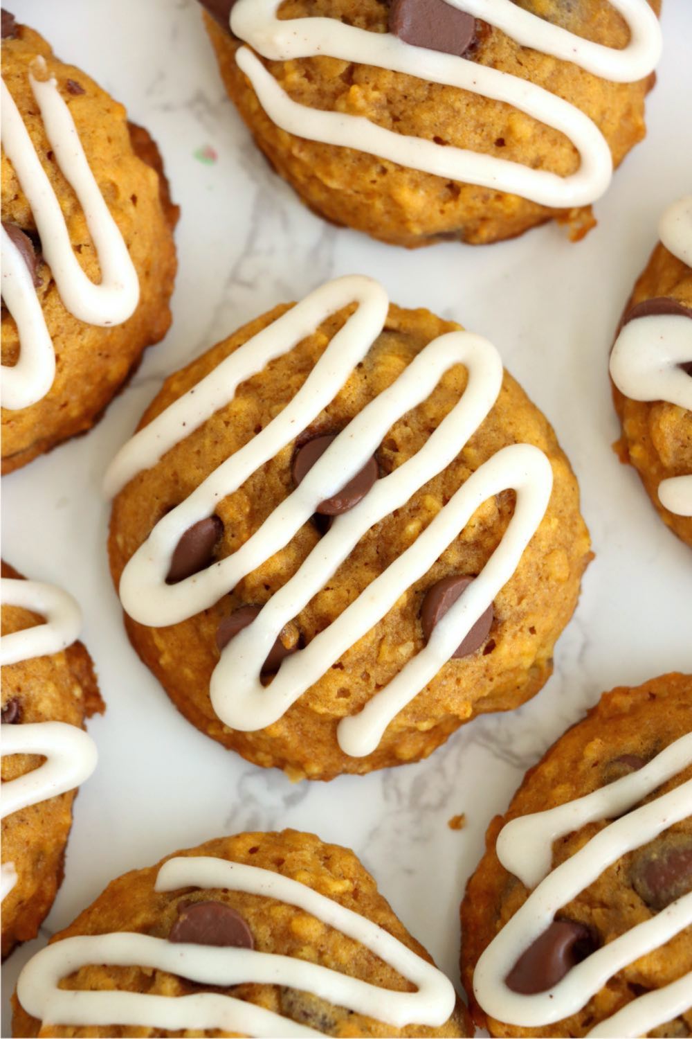 cookies drizzled with vanilla icing