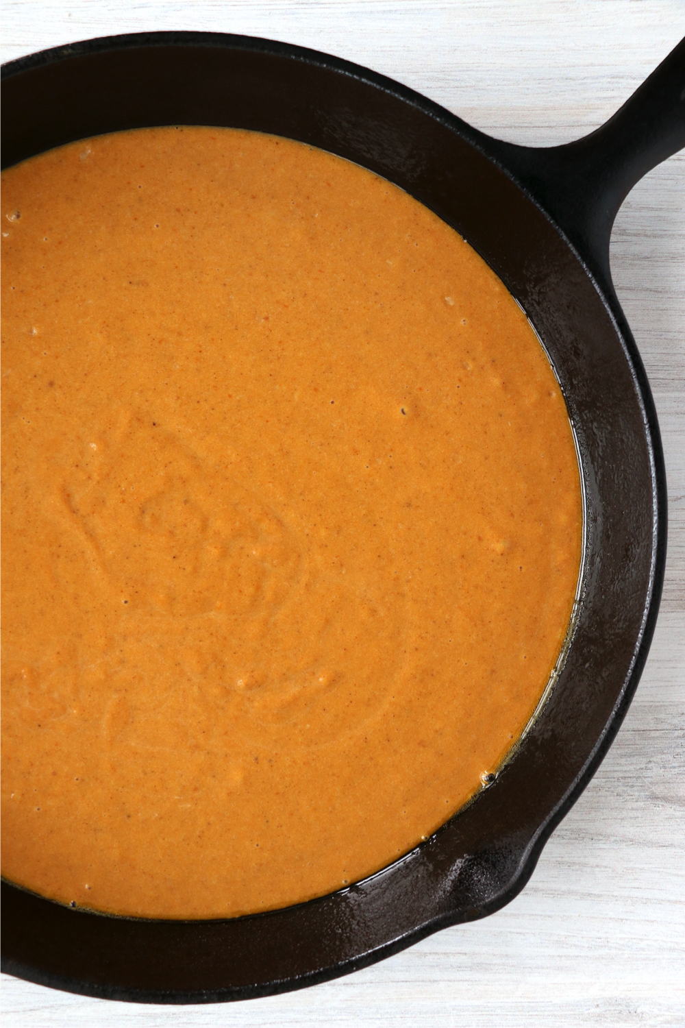 skillet filled with pumpkin mixture