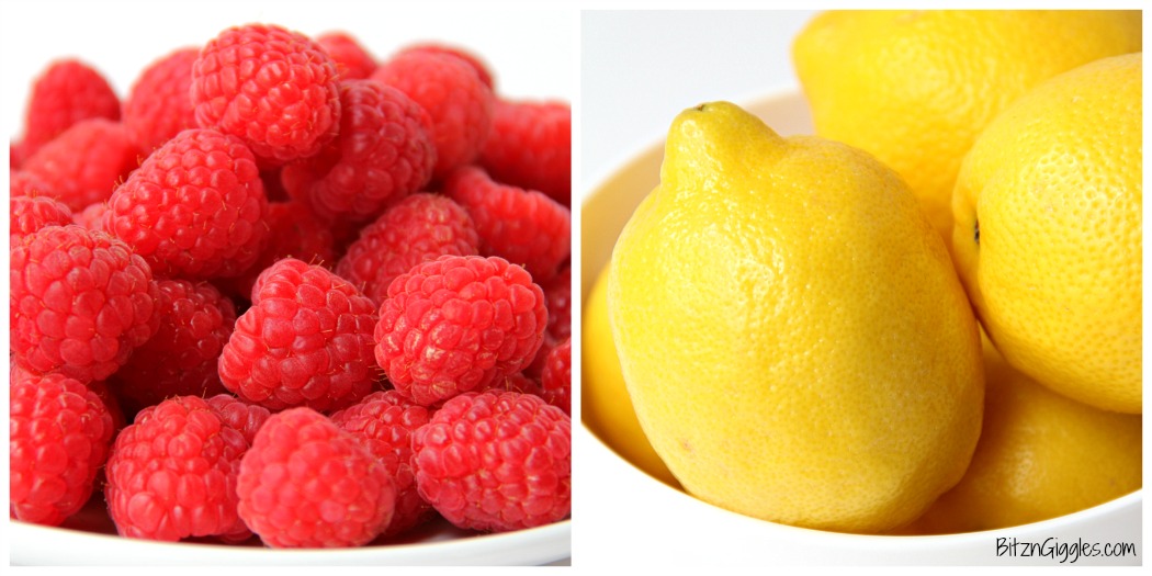 Pink Lemonade - Homemade pink lemonade made with fresh raspberries and lemons! So easy and so refreshing and delicious for a baby shower, summer party or picnic!