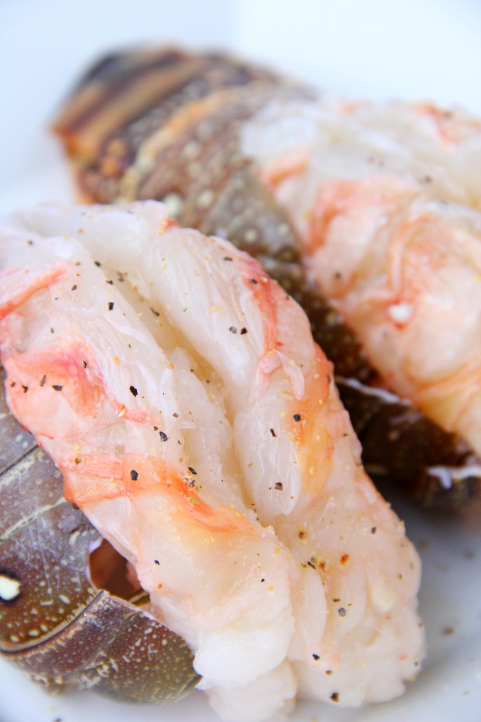 lobster meat on top of shells