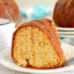 piece of butter cake from a bundt pan