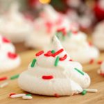 close up of a piece of seafoam candy for Christmas