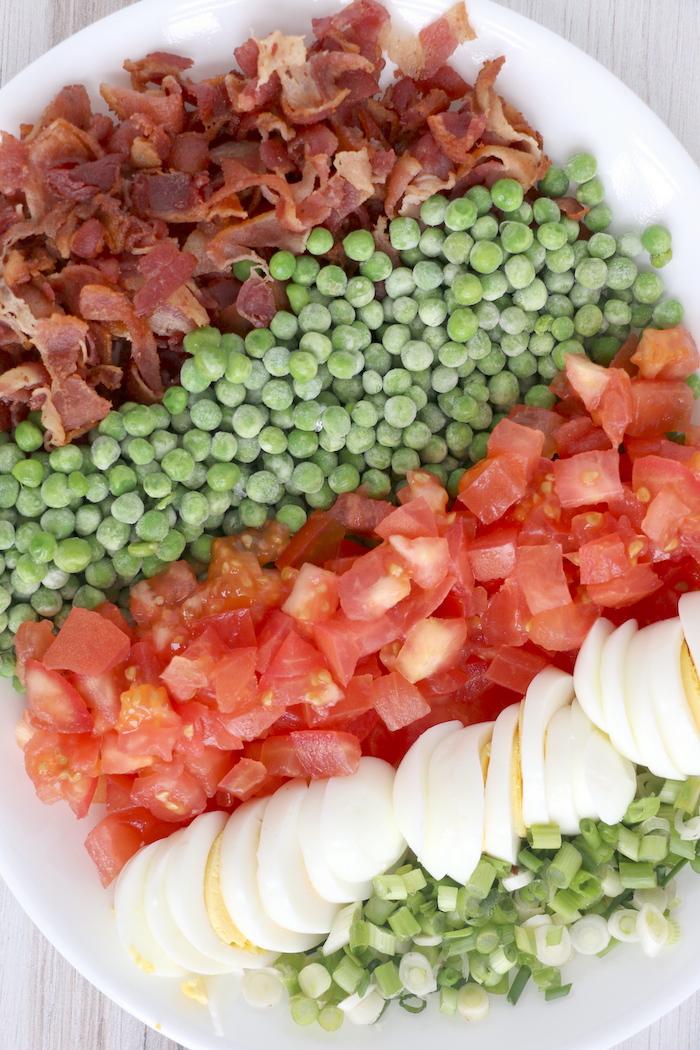 ingredients for a seven layer salad