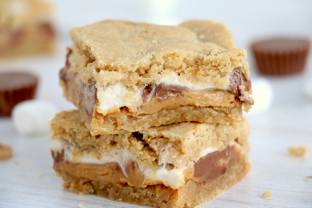 stack of s'mores dessert bars