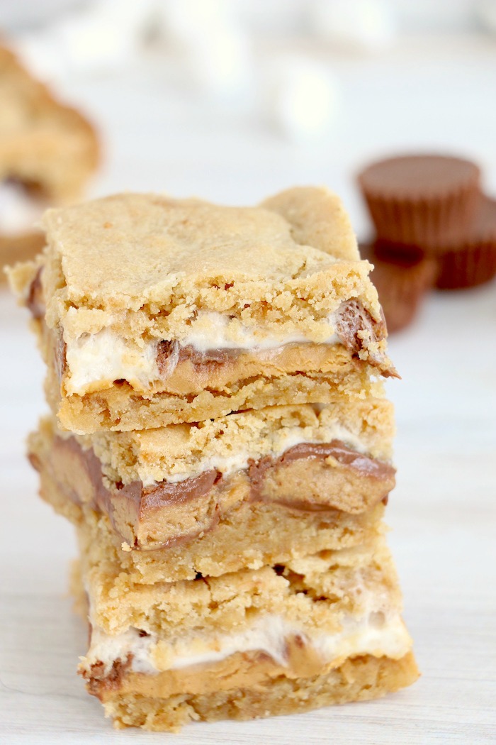 stack of s'mores dessert bars
