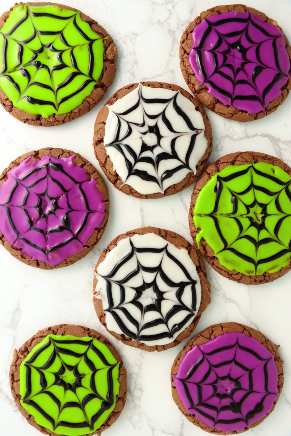 bird's eye view of Halloween cookies