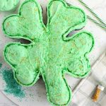 cake in the shape of a four leaf clover