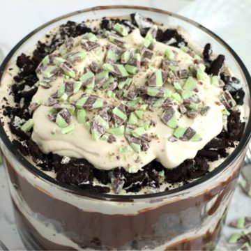 chocolate mint bailey's trifle dessert