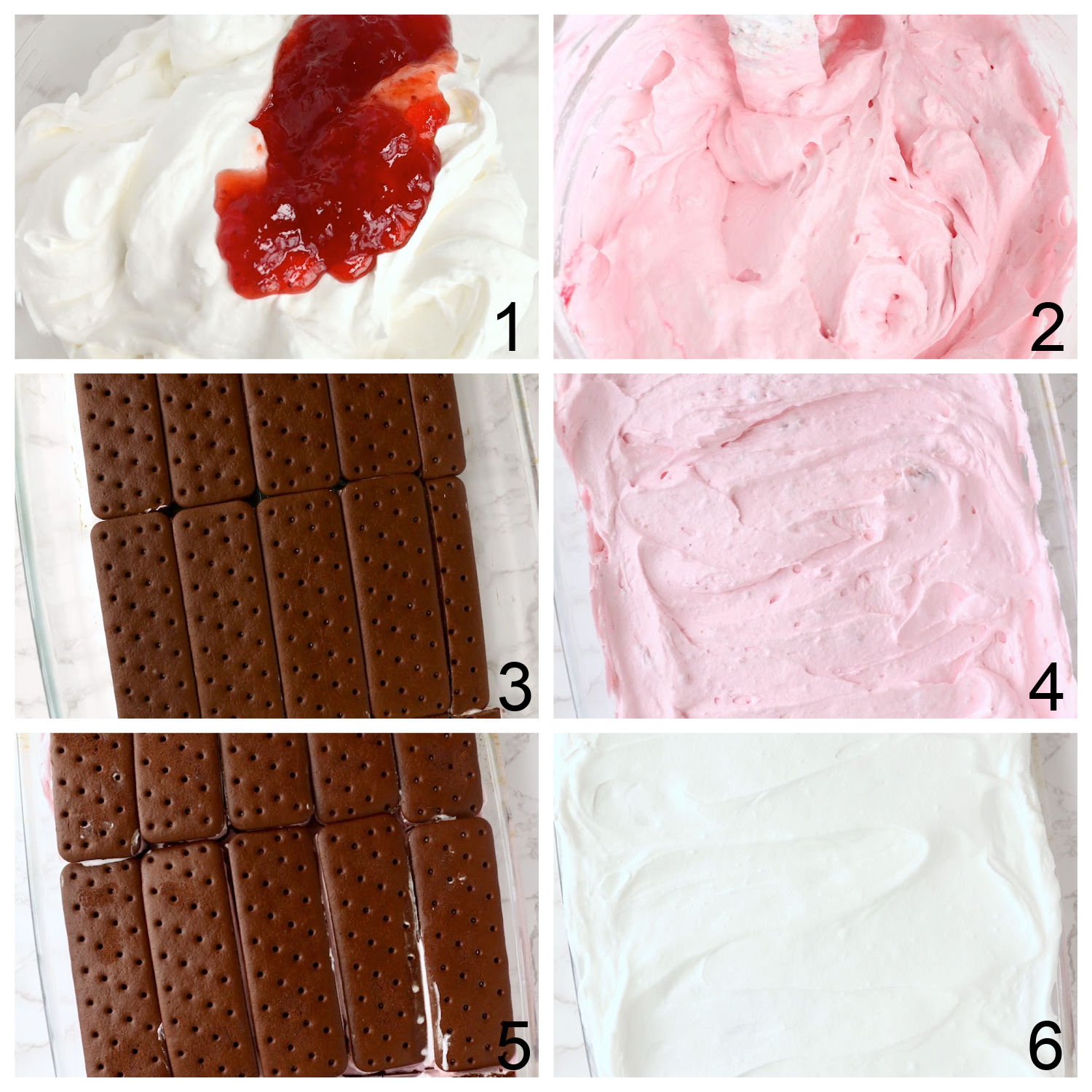strawberry ice cream cake steps