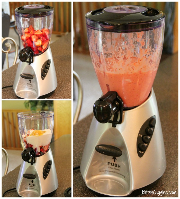 Easy Strawberry Soup - A light, cool and refreshing dessert or appetizer featuring fresh strawberries and vanilla yogurt! So yummy for the summertime!