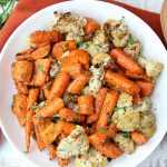 Thyme Carrots & Cauliflower - Carrots and cauliflower tossed with thyme and roasted to perfection!