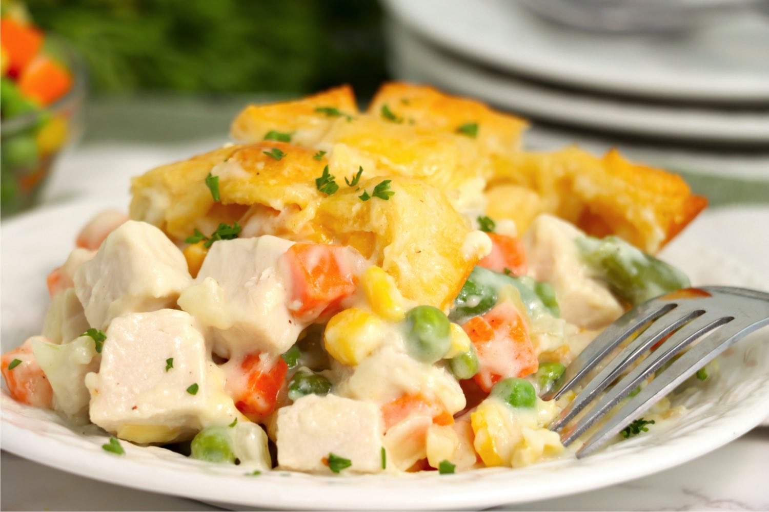 plate of turkey casserole