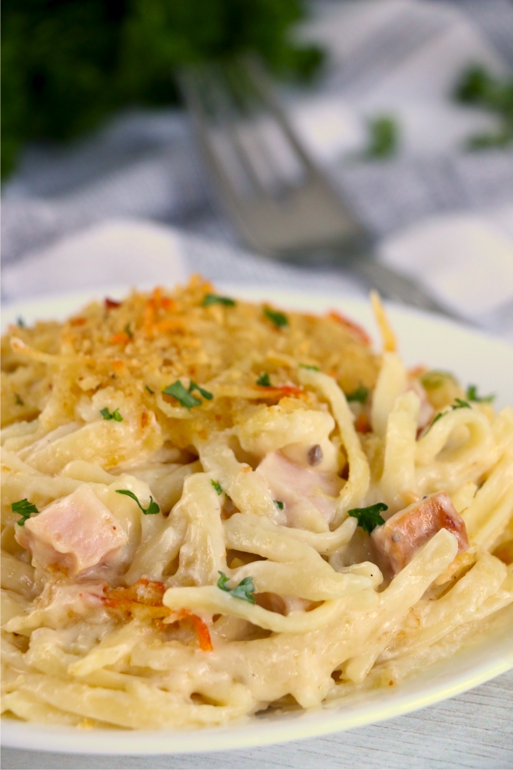 plate of turkey tetrazzini