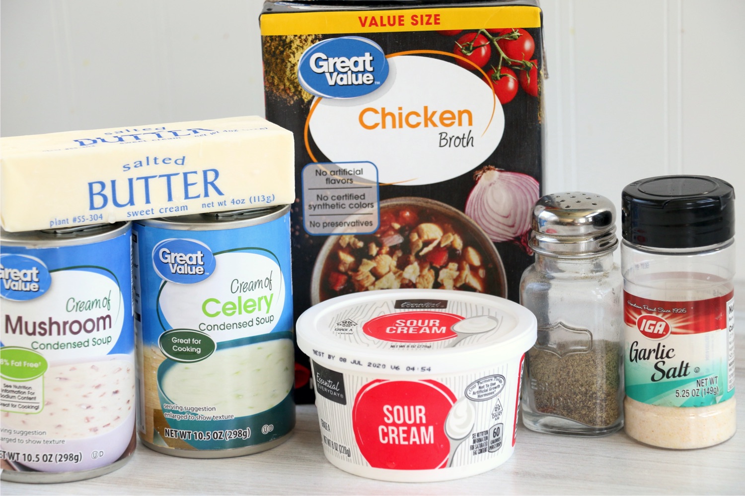 Ingredients for turkey tetrazzini