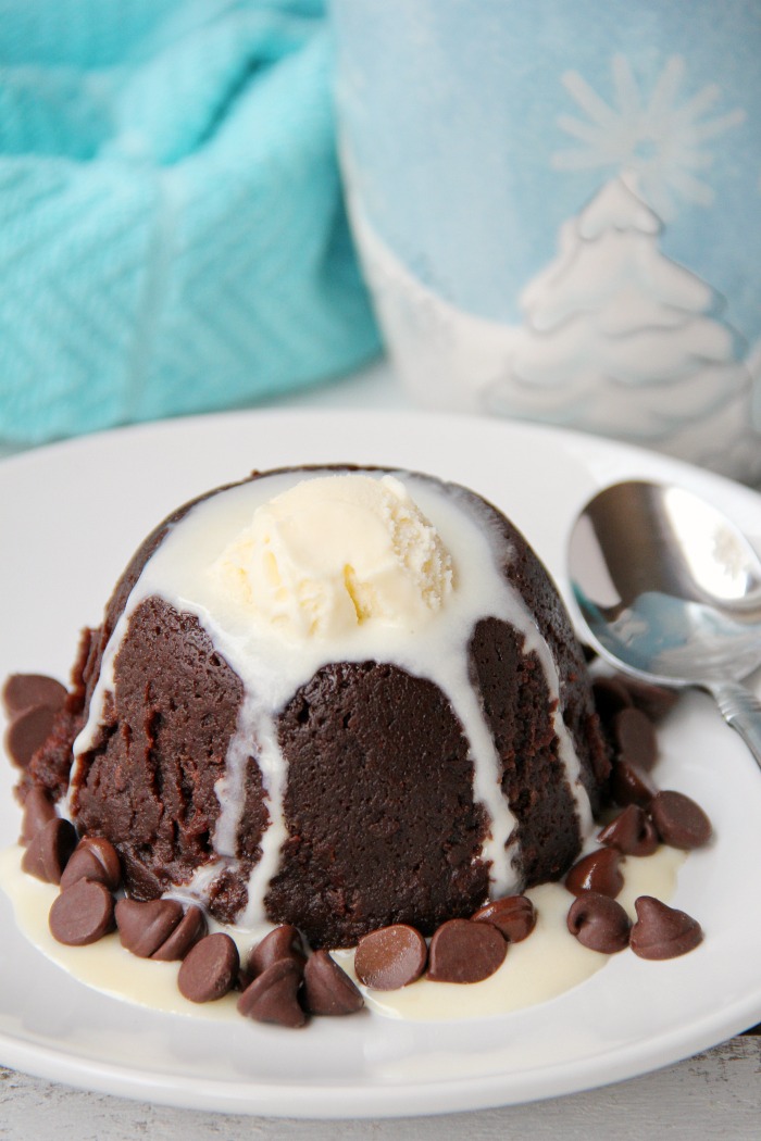 Ultimate Brownie in a Mug - This decadent, five-ingredient rich and fudgy brownie is made in the microwave and ready to enjoy in minutes!