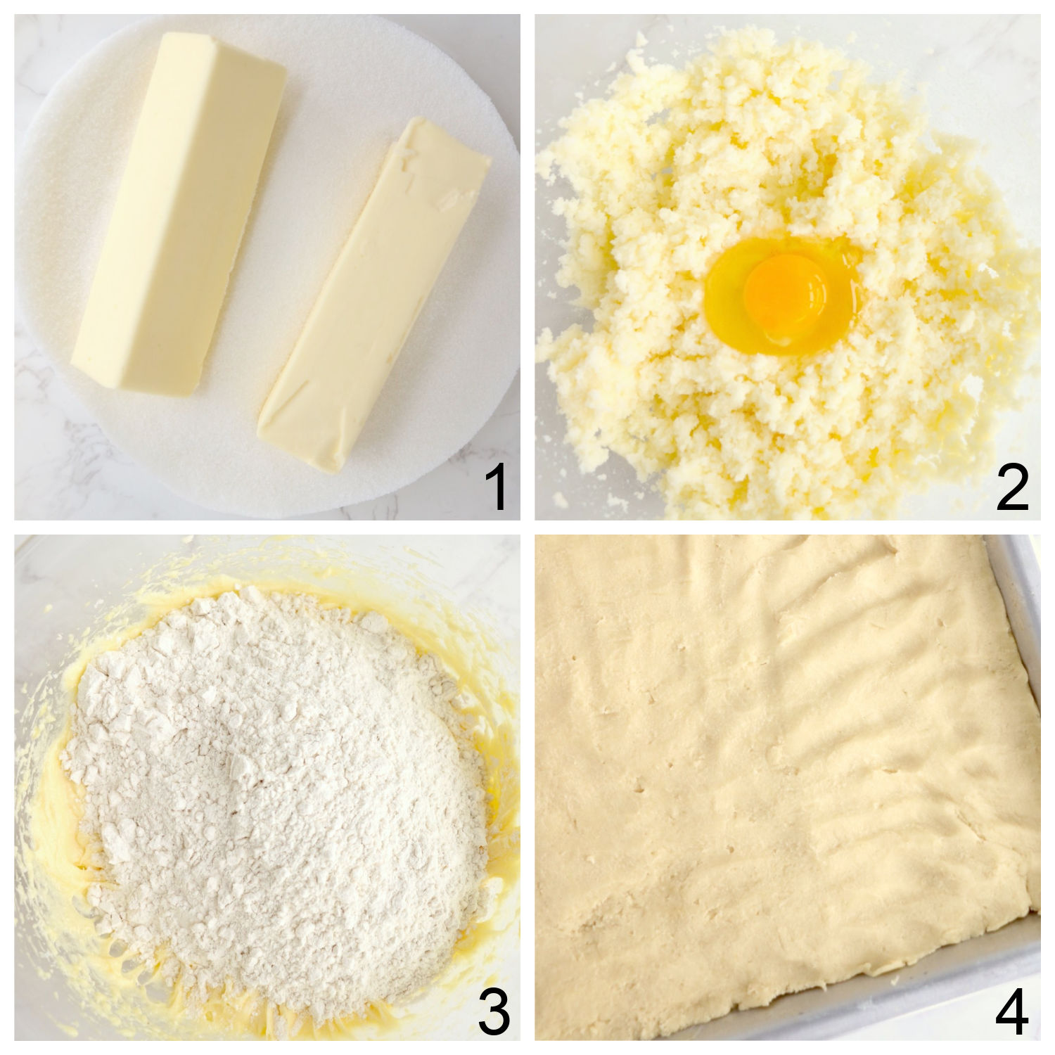 sugar cookie cake bar steps