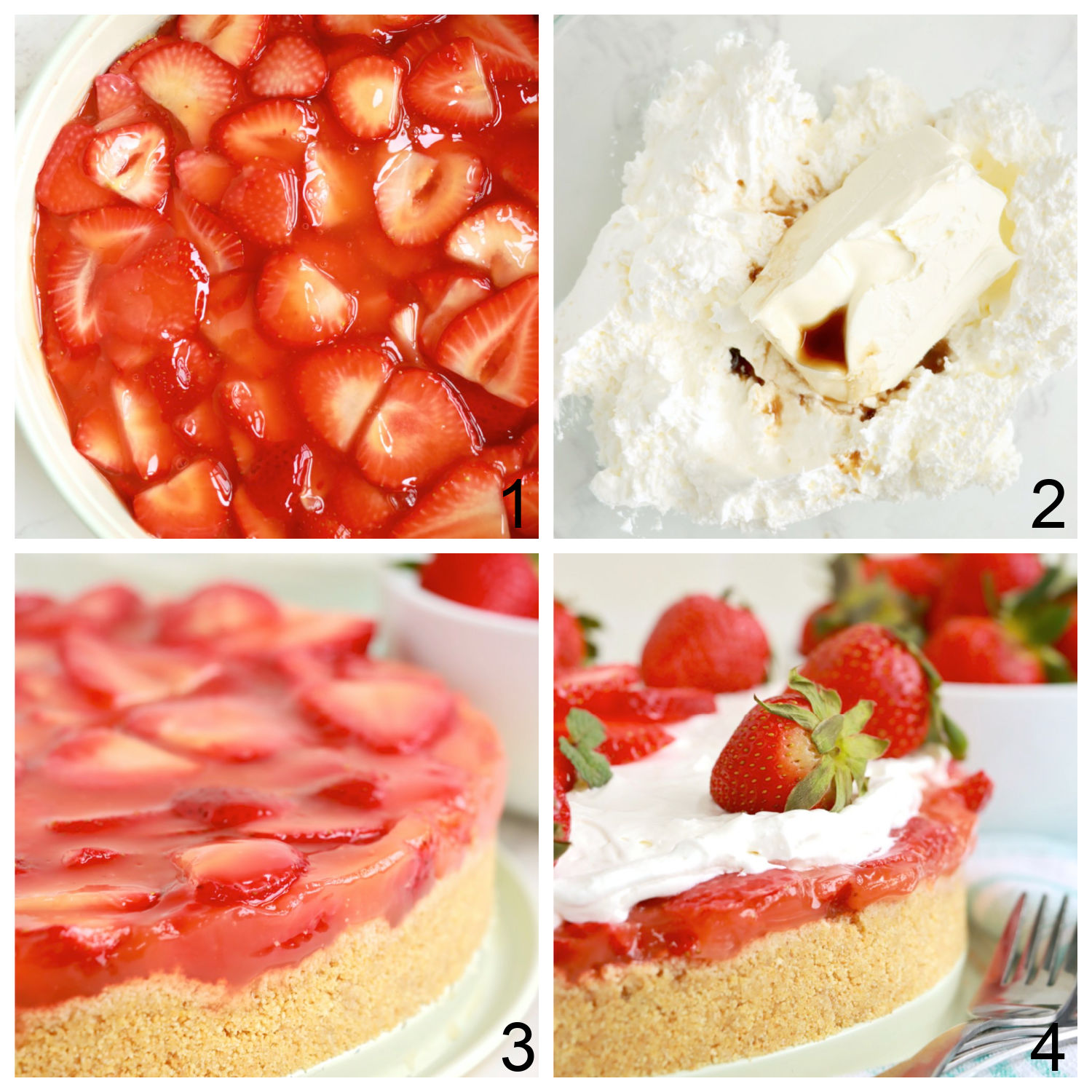 steps for making a strawberry pie
