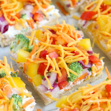 Piece of veggie pizza